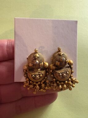 Gold-Tone Traditional Dangle Earrings - Women Jewelry